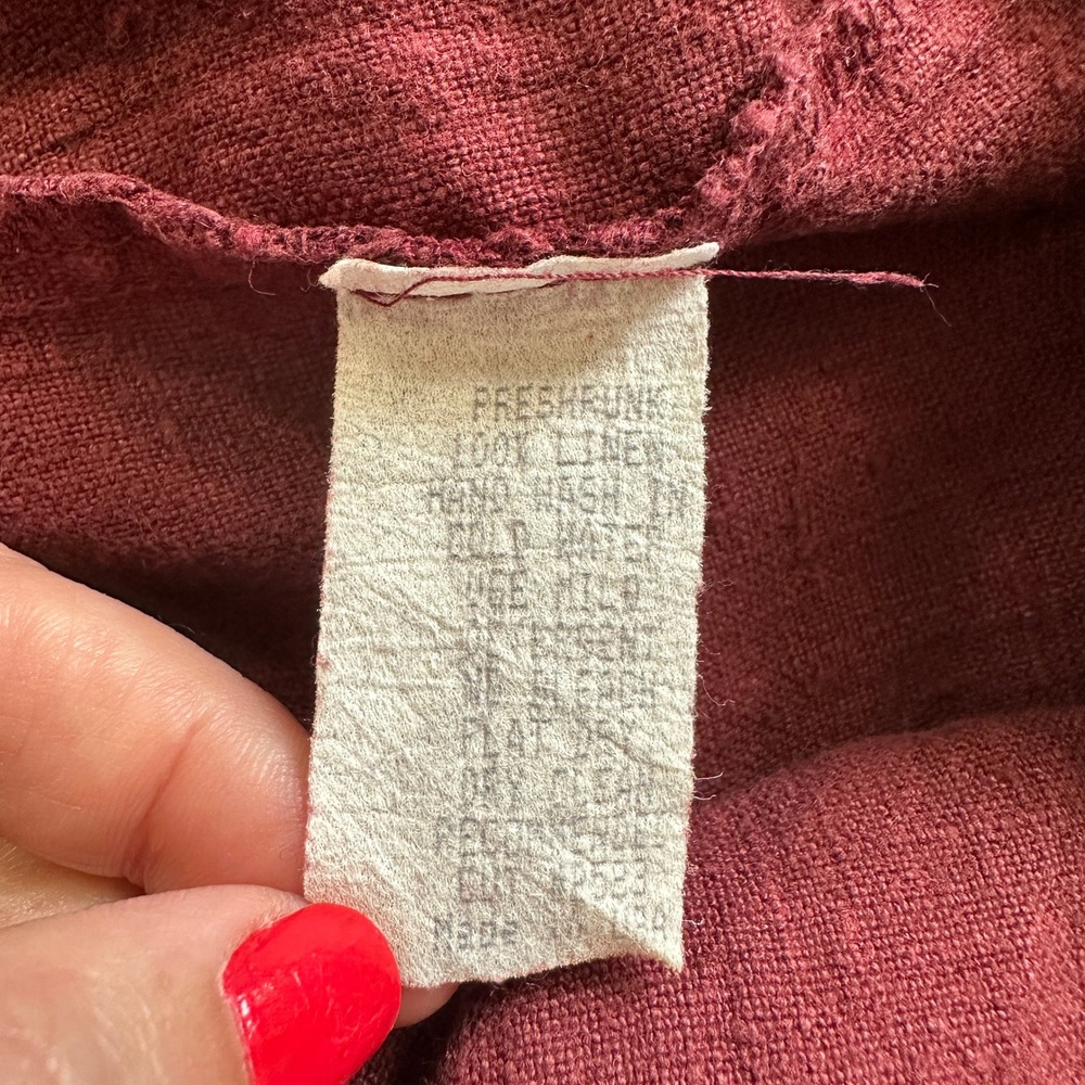 VTG 90s Linen Dress Lagenlook Art To Wear XL Southwestern Focus USA Pockets - Picture 11 of 11